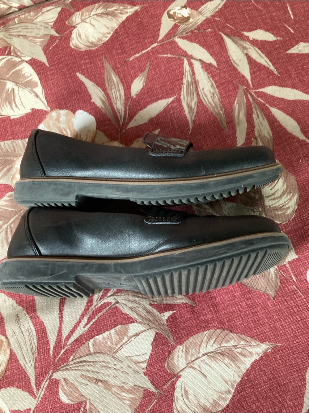 Clarks Size 7.5 Raisie Arlie black slip on leather loafers - Picture 8 of 12